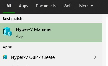 Load Hyper-V Manager