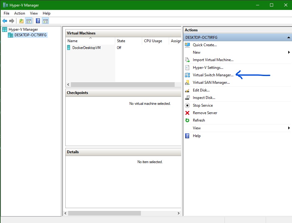 Virtual Switch Settings